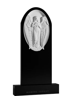 Памятник с арочным барельефом молящегося ангела